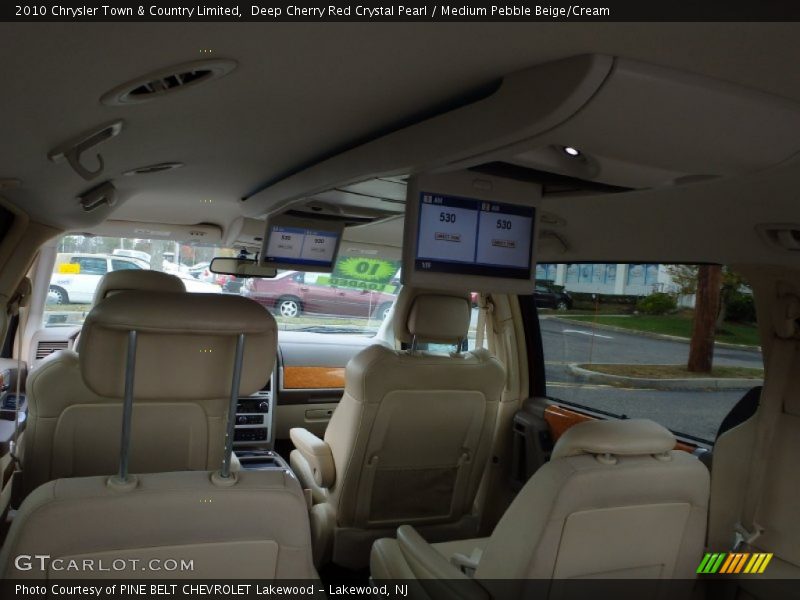 Deep Cherry Red Crystal Pearl / Medium Pebble Beige/Cream 2010 Chrysler Town & Country Limited