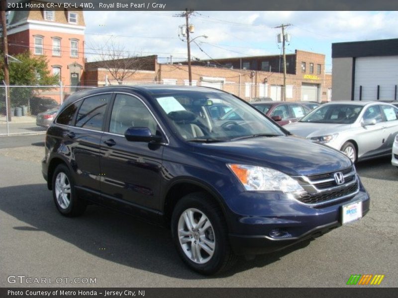 Royal Blue Pearl / Gray 2011 Honda CR-V EX-L 4WD