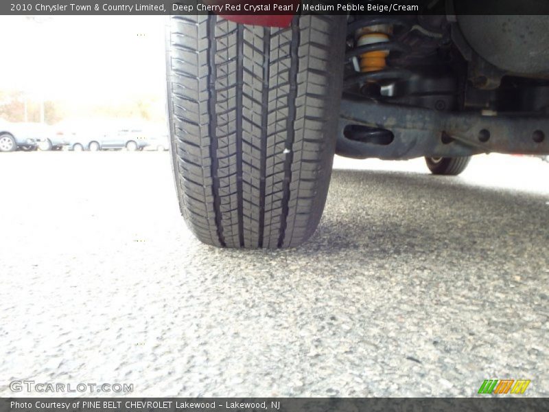 Deep Cherry Red Crystal Pearl / Medium Pebble Beige/Cream 2010 Chrysler Town & Country Limited