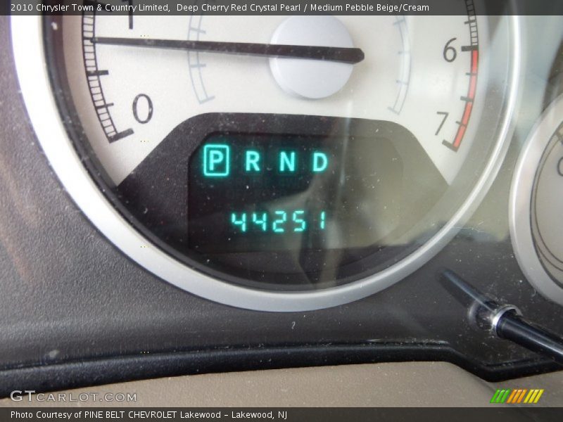 Deep Cherry Red Crystal Pearl / Medium Pebble Beige/Cream 2010 Chrysler Town & Country Limited