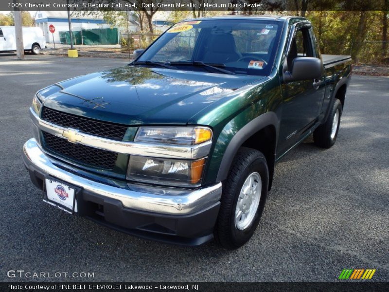 Dark Green Metallic / Medium Dark Pewter 2005 Chevrolet Colorado LS Regular Cab 4x4