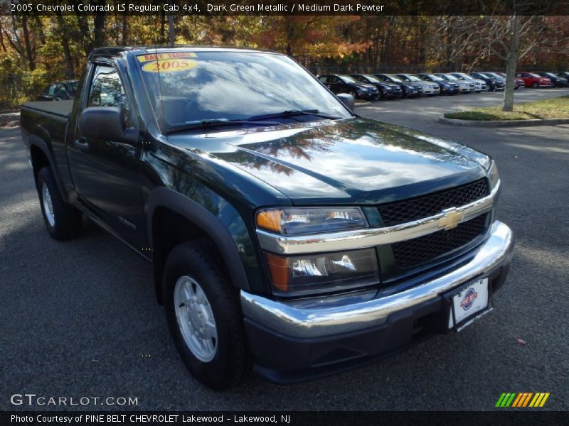 Dark Green Metallic / Medium Dark Pewter 2005 Chevrolet Colorado LS Regular Cab 4x4