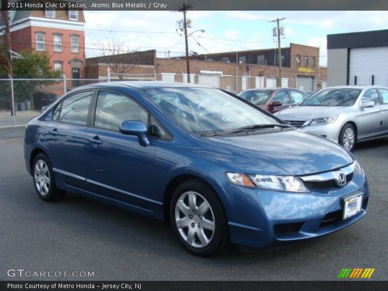 Atomic Blue Metallic / Gray 2011 Honda Civic LX Sedan