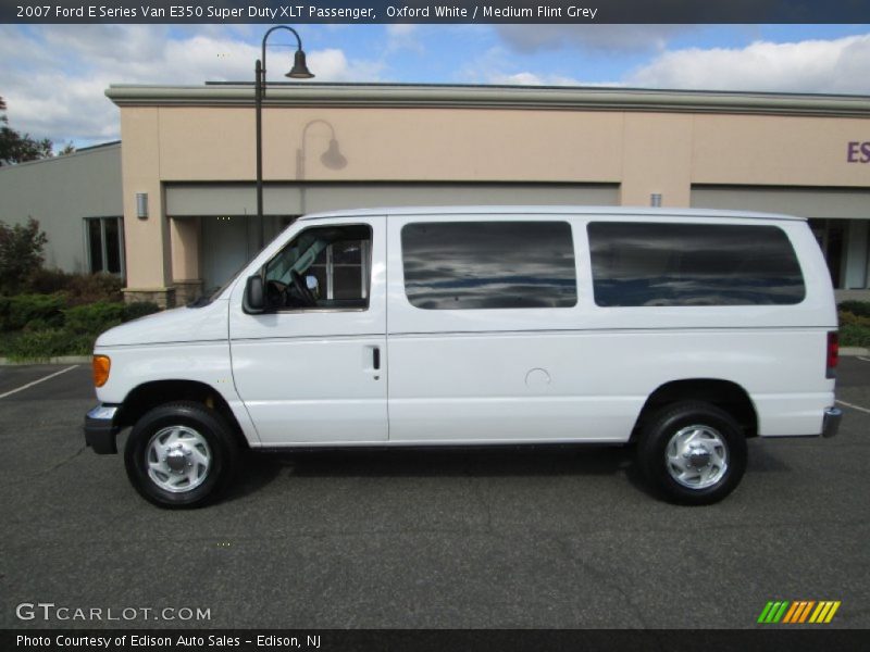 Oxford White / Medium Flint Grey 2007 Ford E Series Van E350 Super Duty XLT Passenger