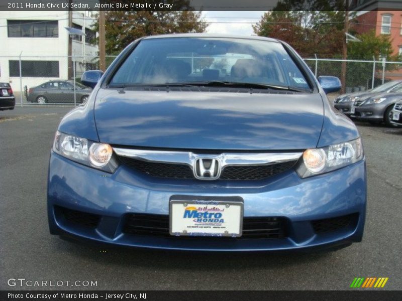 Atomic Blue Metallic / Gray 2011 Honda Civic LX Sedan