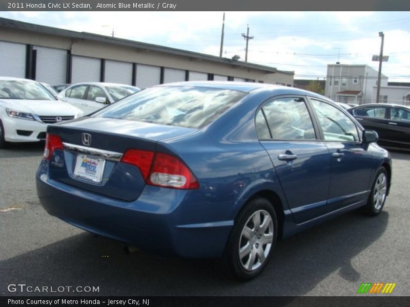 Atomic Blue Metallic / Gray 2011 Honda Civic LX Sedan
