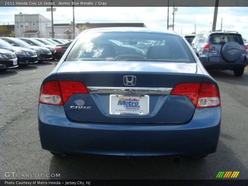 Atomic Blue Metallic / Gray 2011 Honda Civic LX Sedan