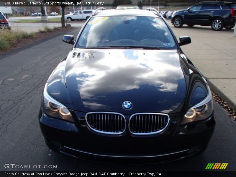 Jet Black / Grey 2008 BMW 5 Series 535xi Sports Wagon