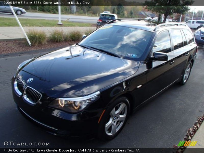 Jet Black / Grey 2008 BMW 5 Series 535xi Sports Wagon