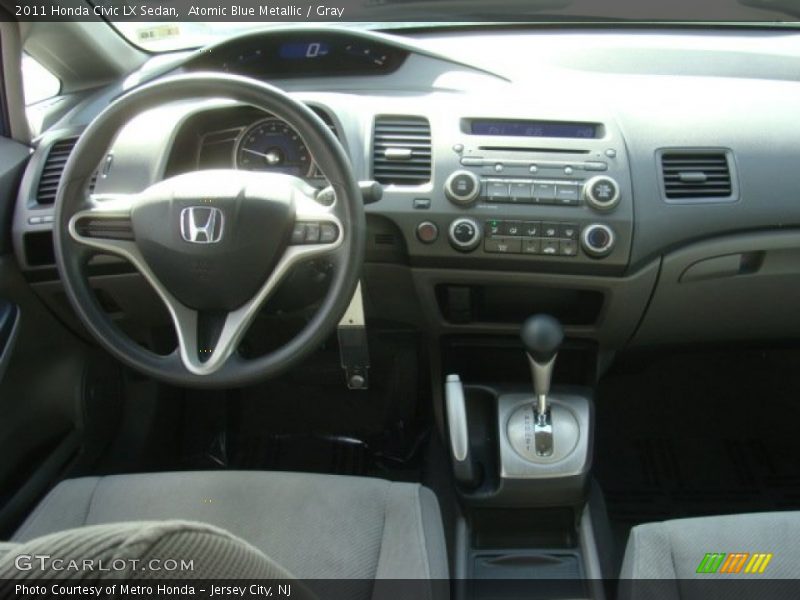 Atomic Blue Metallic / Gray 2011 Honda Civic LX Sedan