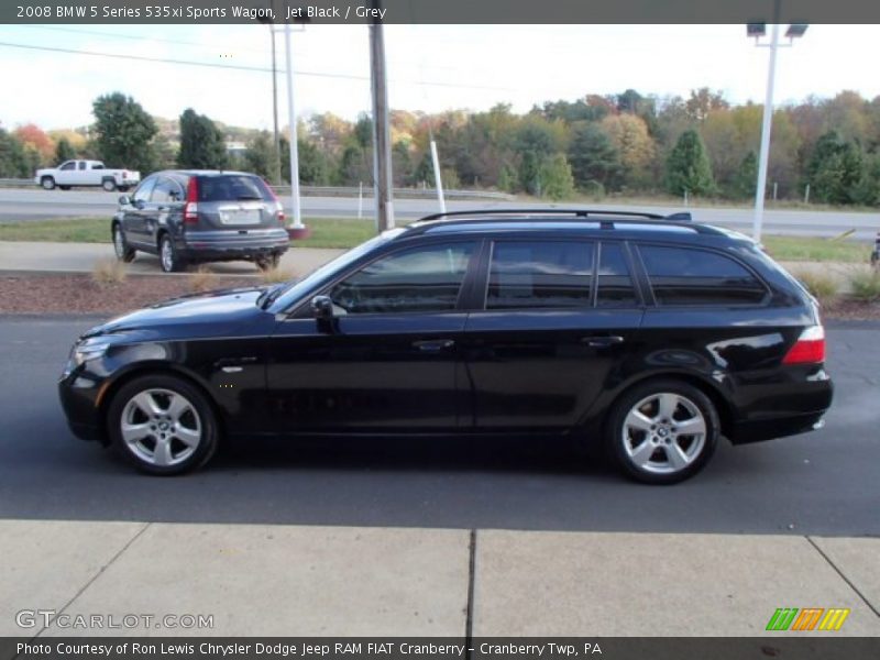 Jet Black / Grey 2008 BMW 5 Series 535xi Sports Wagon