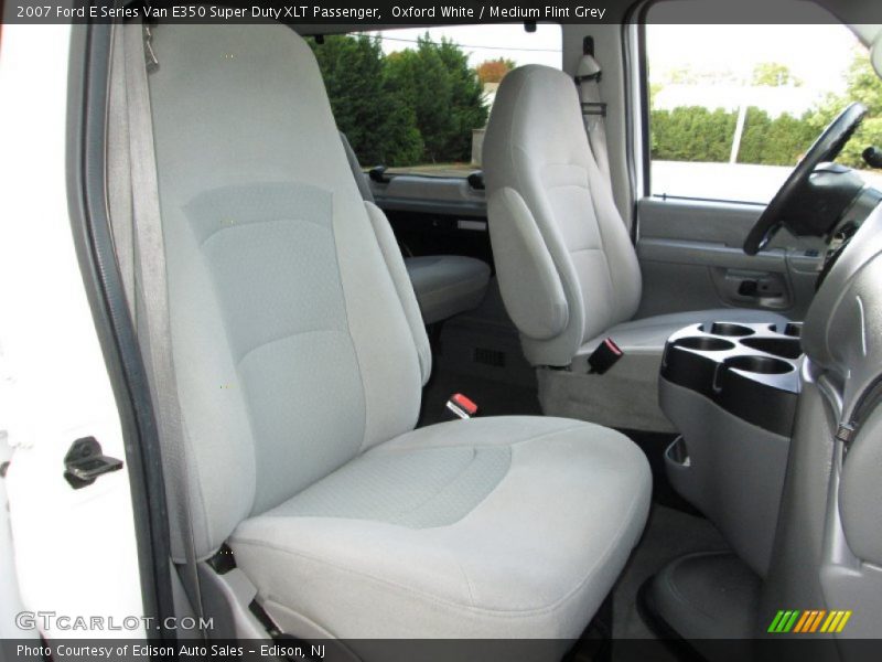 Oxford White / Medium Flint Grey 2007 Ford E Series Van E350 Super Duty XLT Passenger