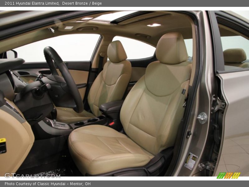 Desert Bronze / Beige 2011 Hyundai Elantra Limited