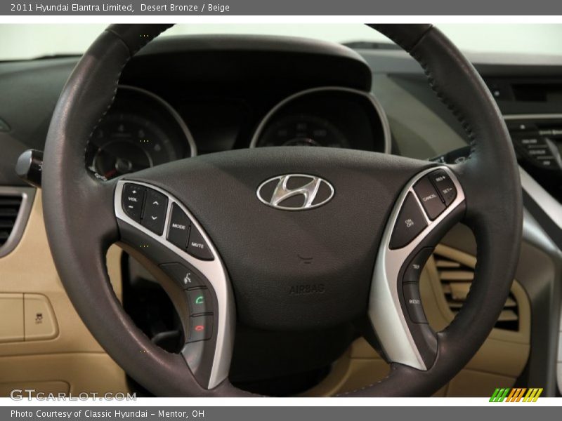 Desert Bronze / Beige 2011 Hyundai Elantra Limited