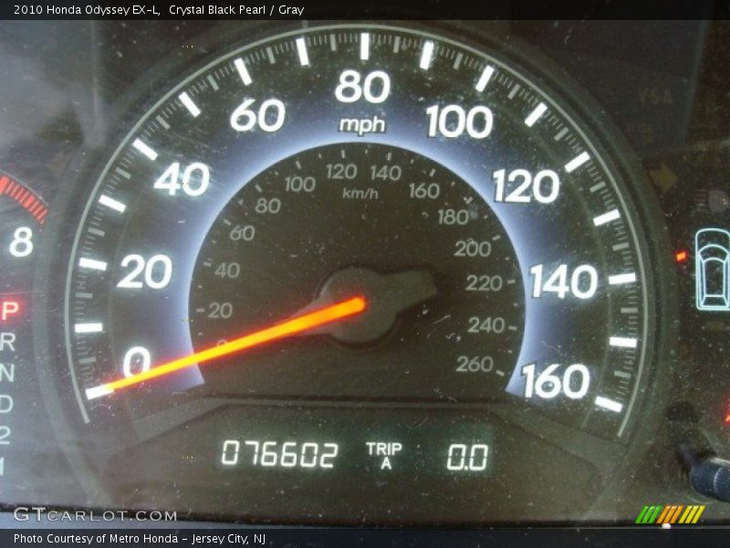 Crystal Black Pearl / Gray 2010 Honda Odyssey EX-L