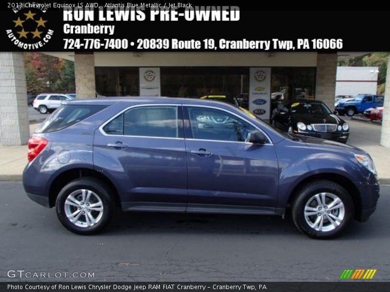 Atlantis Blue Metallic / Jet Black 2013 Chevrolet Equinox LS AWD