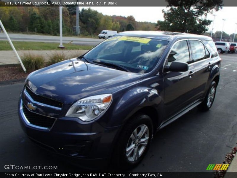 Atlantis Blue Metallic / Jet Black 2013 Chevrolet Equinox LS AWD