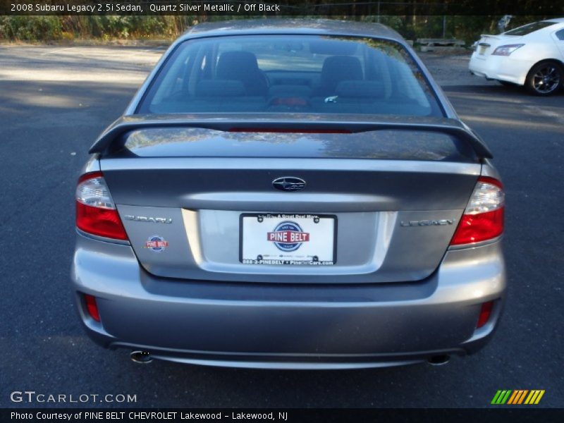 Quartz Silver Metallic / Off Black 2008 Subaru Legacy 2.5i Sedan