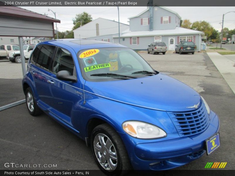 Electric Blue Pearlcoat / Taupe/Pearl Beige 2004 Chrysler PT Cruiser Limited