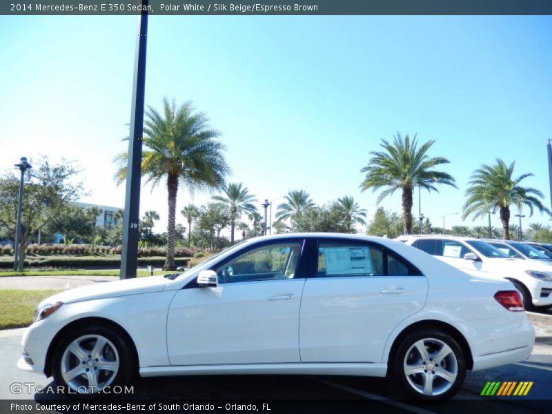 Polar White / Silk Beige/Espresso Brown 2014 Mercedes-Benz E 350 Sedan
