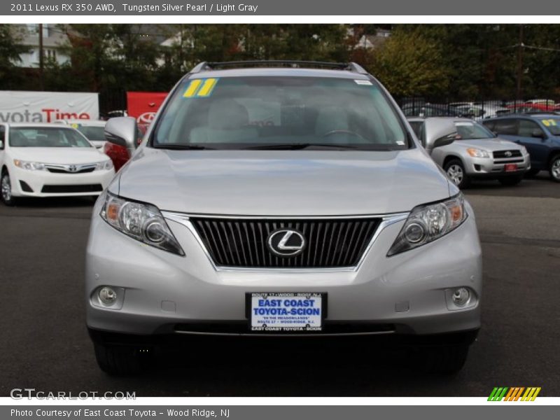 Tungsten Silver Pearl / Light Gray 2011 Lexus RX 350 AWD