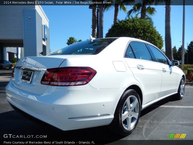Polar White / Silk Beige/Espresso Brown 2014 Mercedes-Benz E 350 Sedan