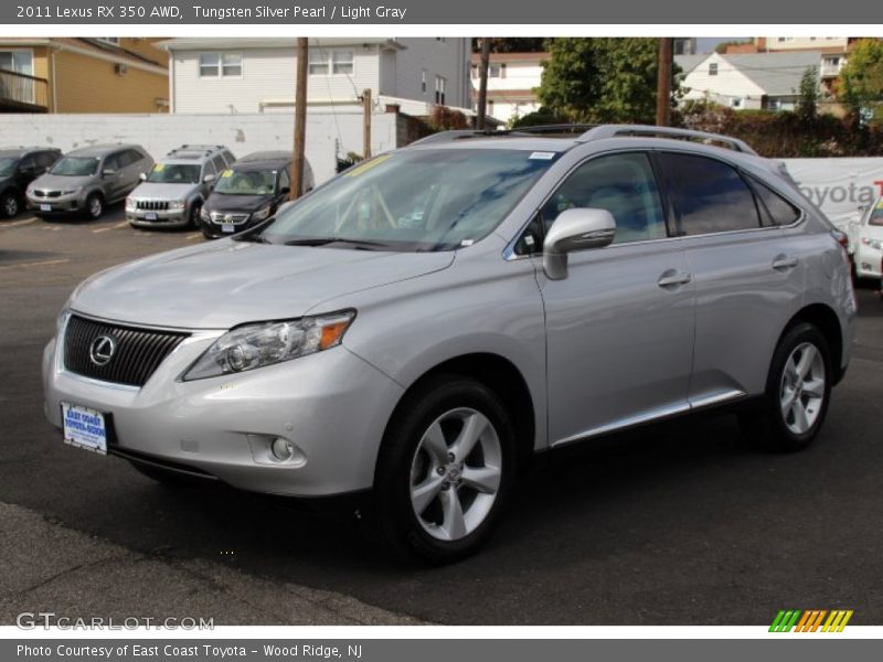 Tungsten Silver Pearl / Light Gray 2011 Lexus RX 350 AWD