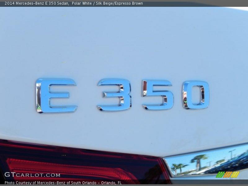 Polar White / Silk Beige/Espresso Brown 2014 Mercedes-Benz E 350 Sedan