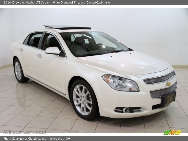 White Diamond Tricoat / Cocoa/Cashmere 2010 Chevrolet Malibu LTZ Sedan