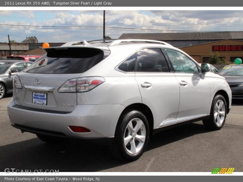 Tungsten Silver Pearl / Light Gray 2011 Lexus RX 350 AWD