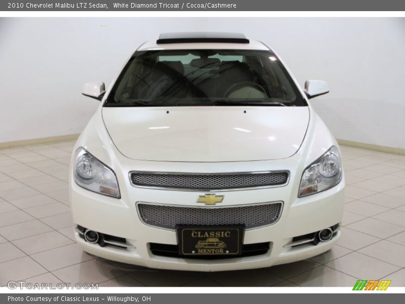 White Diamond Tricoat / Cocoa/Cashmere 2010 Chevrolet Malibu LTZ Sedan
