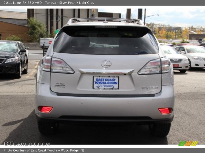 Tungsten Silver Pearl / Light Gray 2011 Lexus RX 350 AWD