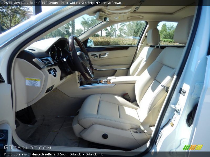 Polar White / Silk Beige/Espresso Brown 2014 Mercedes-Benz E 350 Sedan