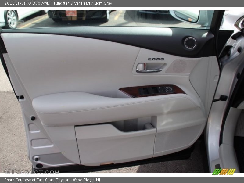 Tungsten Silver Pearl / Light Gray 2011 Lexus RX 350 AWD