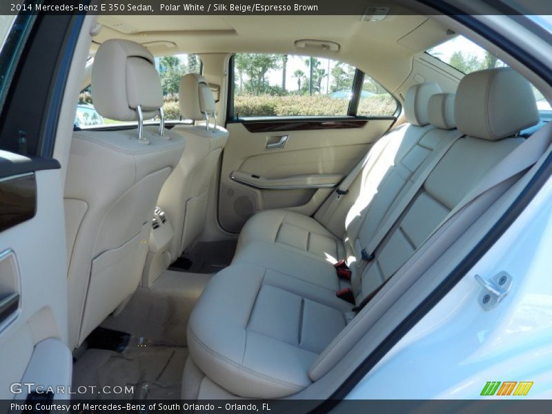 Polar White / Silk Beige/Espresso Brown 2014 Mercedes-Benz E 350 Sedan