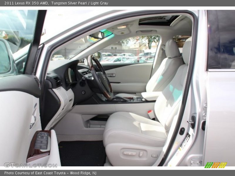 Tungsten Silver Pearl / Light Gray 2011 Lexus RX 350 AWD