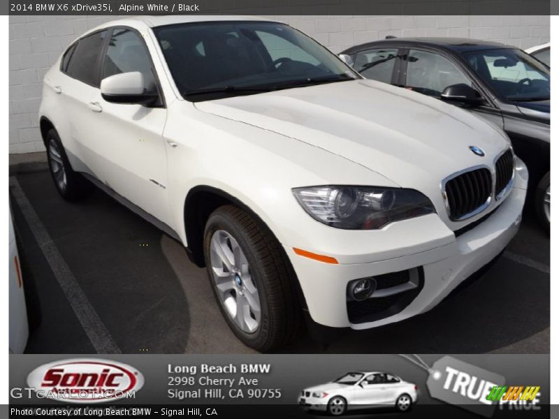 Alpine White / Black 2014 BMW X6 xDrive35i
