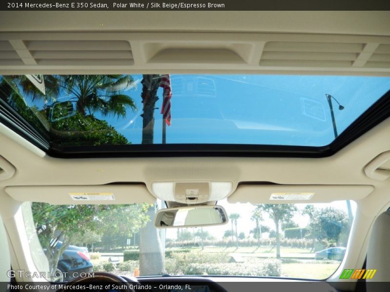 Polar White / Silk Beige/Espresso Brown 2014 Mercedes-Benz E 350 Sedan