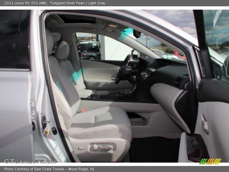 Tungsten Silver Pearl / Light Gray 2011 Lexus RX 350 AWD