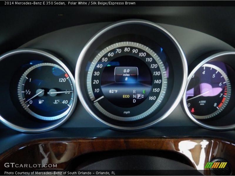 Polar White / Silk Beige/Espresso Brown 2014 Mercedes-Benz E 350 Sedan