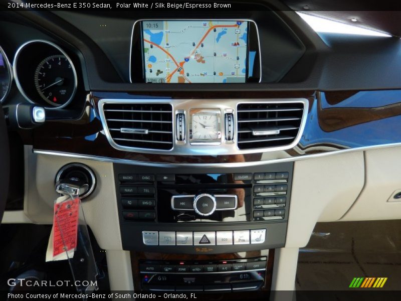 Polar White / Silk Beige/Espresso Brown 2014 Mercedes-Benz E 350 Sedan