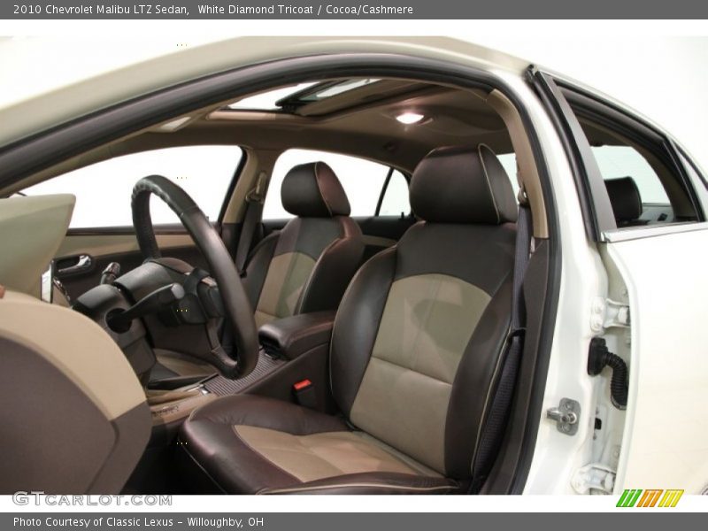 White Diamond Tricoat / Cocoa/Cashmere 2010 Chevrolet Malibu LTZ Sedan