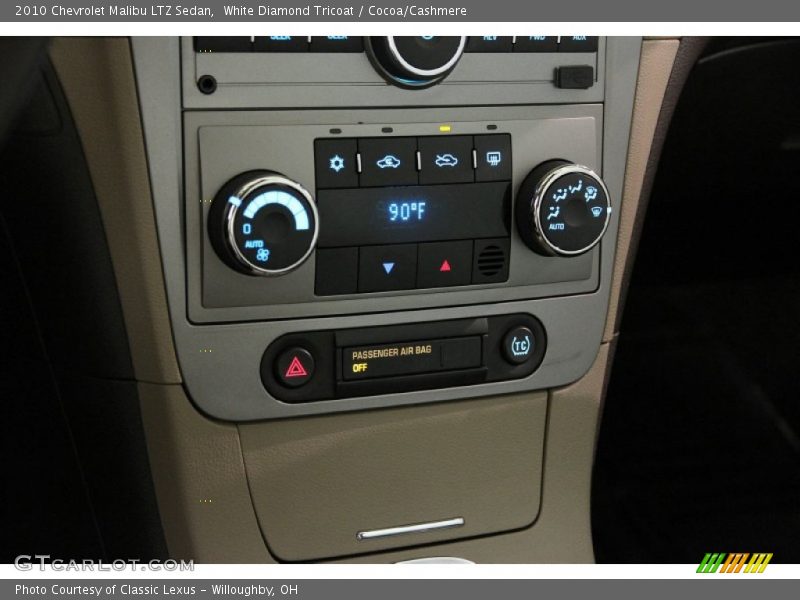 White Diamond Tricoat / Cocoa/Cashmere 2010 Chevrolet Malibu LTZ Sedan