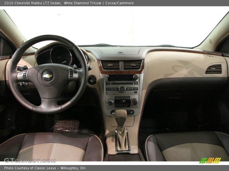 White Diamond Tricoat / Cocoa/Cashmere 2010 Chevrolet Malibu LTZ Sedan