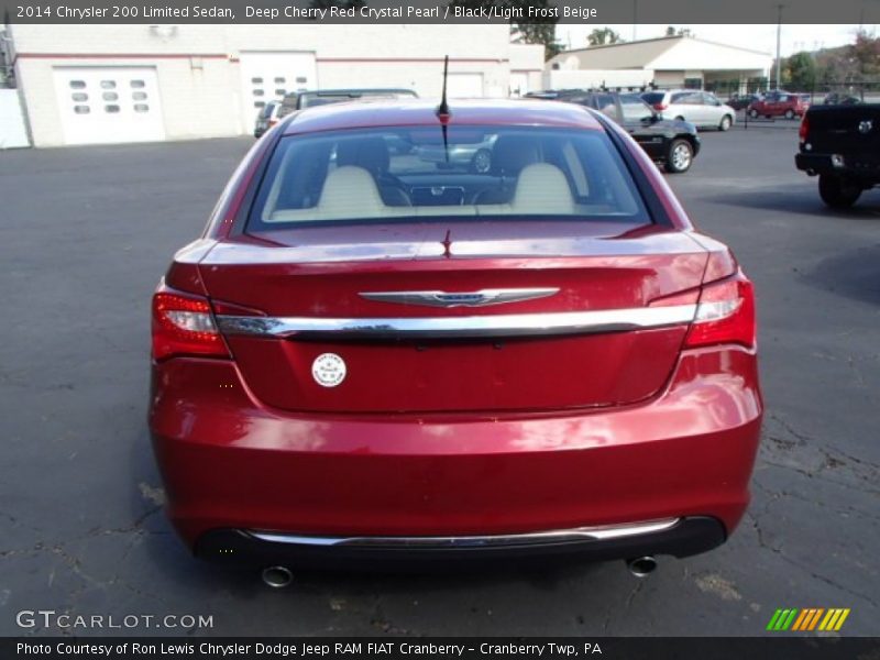 Deep Cherry Red Crystal Pearl / Black/Light Frost Beige 2014 Chrysler 200 Limited Sedan