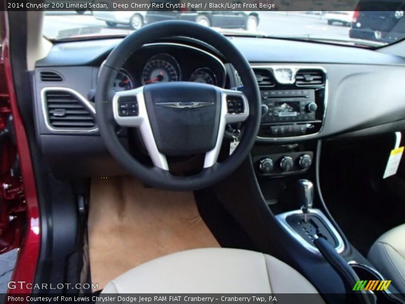 Deep Cherry Red Crystal Pearl / Black/Light Frost Beige 2014 Chrysler 200 Limited Sedan