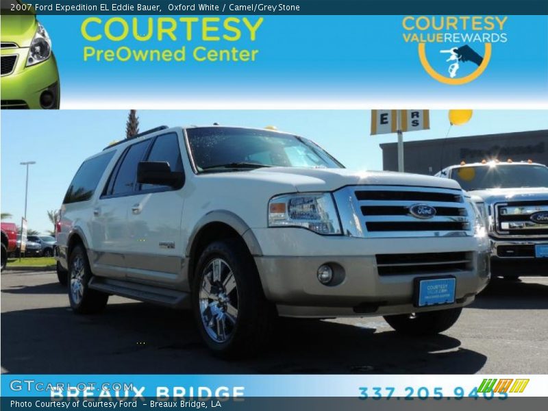 Oxford White / Camel/Grey Stone 2007 Ford Expedition EL Eddie Bauer