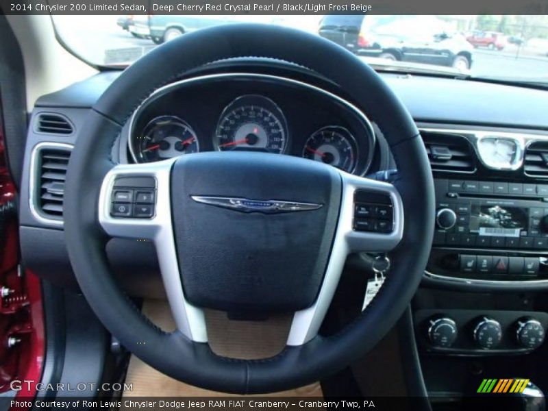 Deep Cherry Red Crystal Pearl / Black/Light Frost Beige 2014 Chrysler 200 Limited Sedan