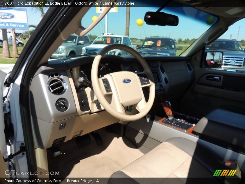 Oxford White / Camel/Grey Stone 2007 Ford Expedition EL Eddie Bauer