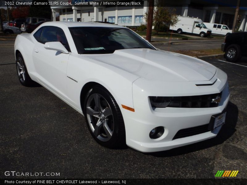 Summit White / Inferno Orange/Black 2012 Chevrolet Camaro SS/RS Coupe